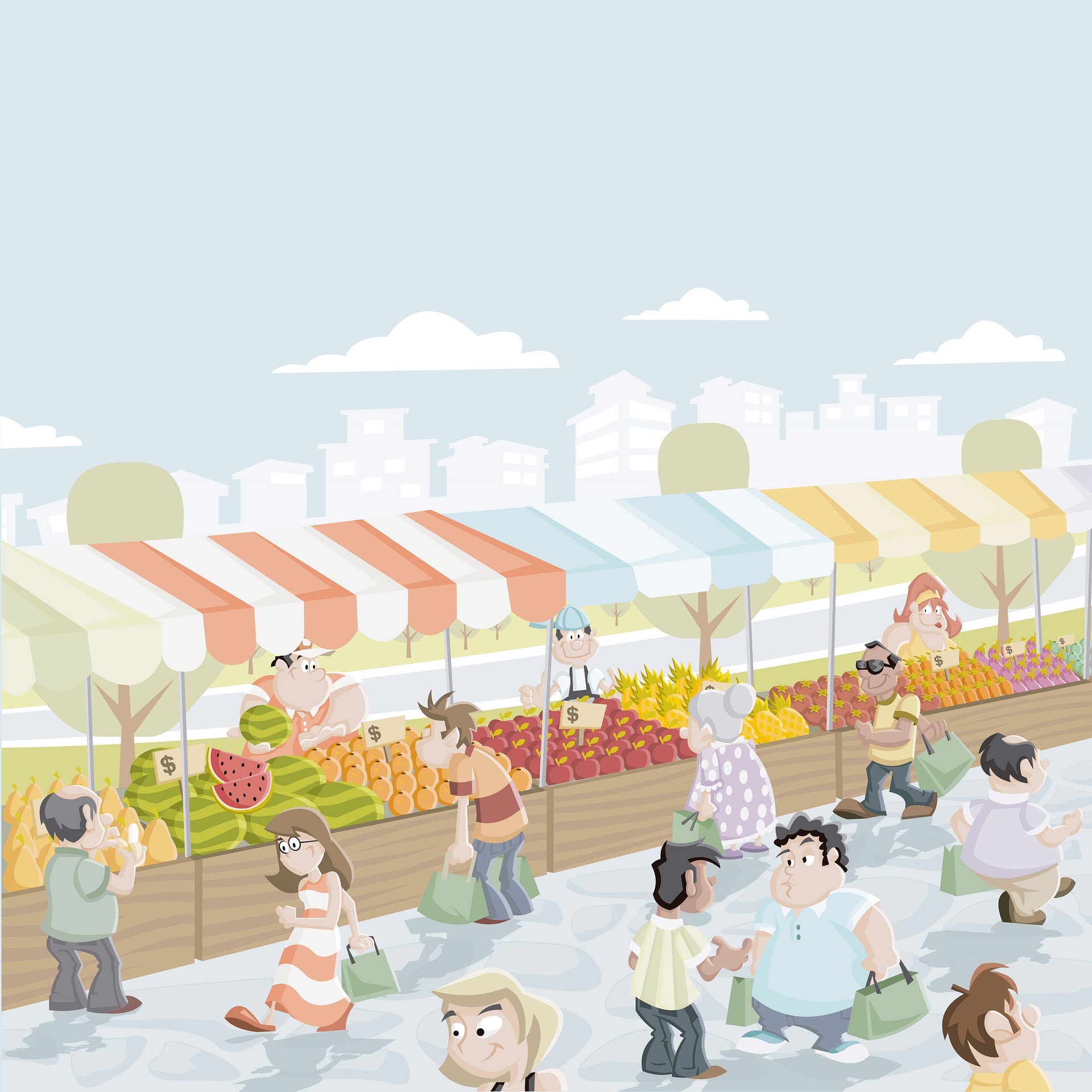 Marché et concert