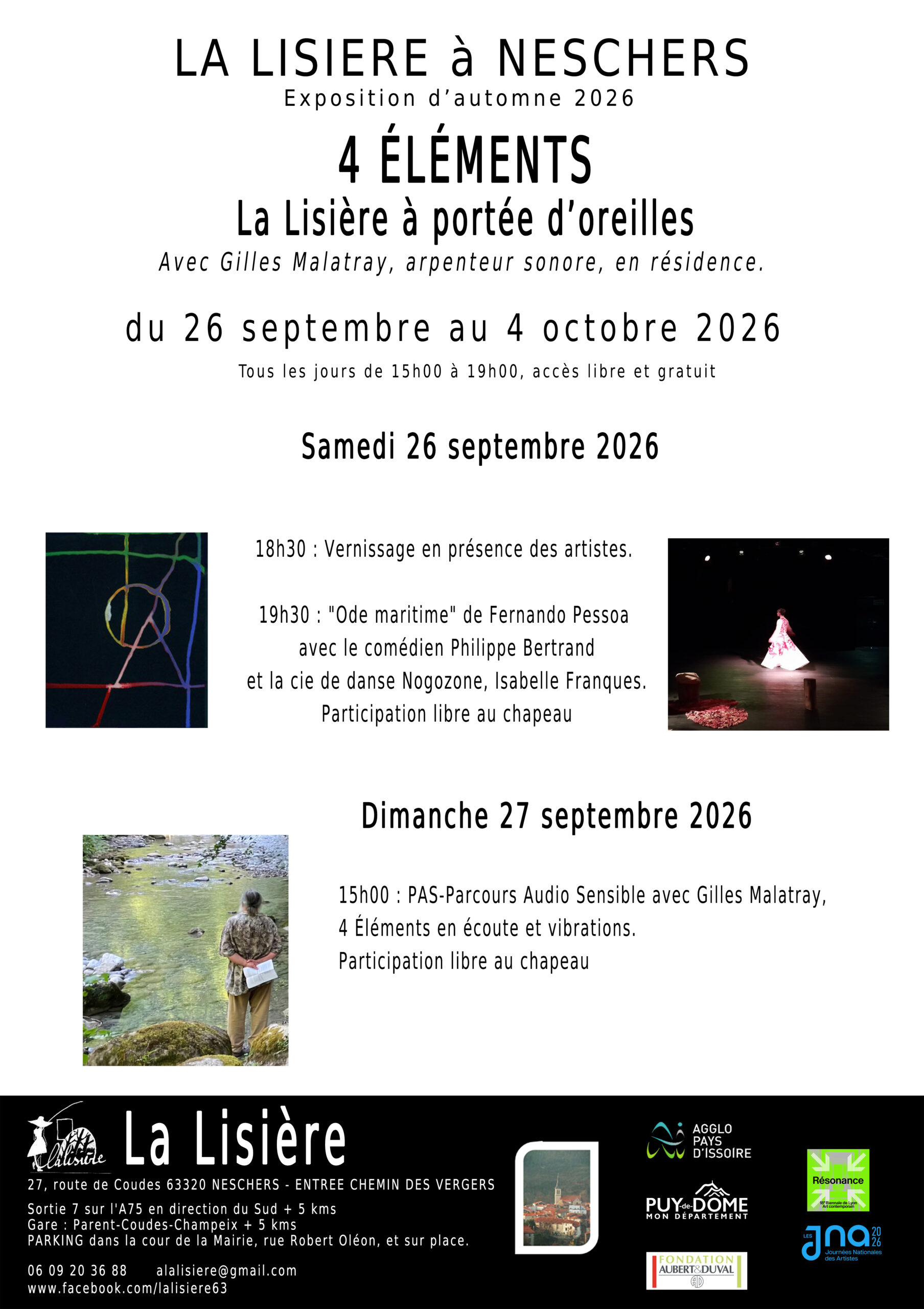 Vernissage "4 Eléments, La Lisière à portée d'oreilles"