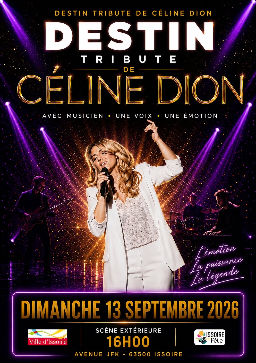 Fête d’Issoire : concert Destin tribute Céline Dion